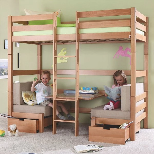 Relita FINLEY Etagenbett Buche Massiv Natur Inkl. Sitzkissen & Bettschubkästen - Frachtfrei 4 Relita FINLEY Etagenbett Buche Massiv Natur Inkl. Sitzkissen & Bettschubkästen - Frachtfrei – Bild 4