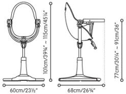 Bloom Fresco Frame Special Edition Rosegold Hochstuhl -Kinderwagen frescochrome masse 1