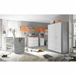 MÄUSBACHER Mäusbacher Frieda Kinderzimmer 3-teilig Vintage Wood Grey Weiß