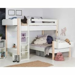 Manis-h Etagenbett GLEN Pfosten Buche Flexibles Kombibett - 20 Farben Wählbar