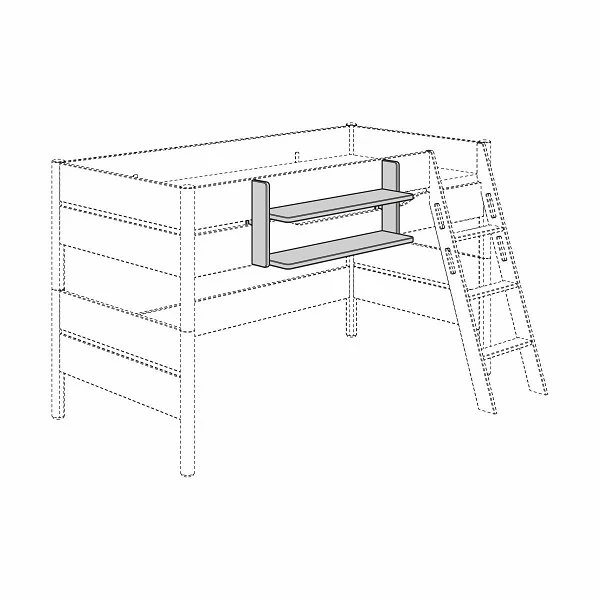 Paidi Fiona/Fionn/Kira/Tiago/Ylvie Hängeregal 2 Böden - Für Liege, Spiel-, Etagen- Und Hochbett 1 Paidi Fiona/Fionn/Kira/Tiago/Ylvie Hängeregal 2 Böden - Für Liege, Spiel-, Etagen- Und Hochbett