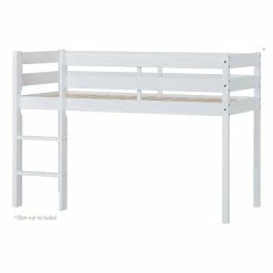 Hoppekids ECO Comfort Halbhohes Bett Weiß 70 X 160 Cm - Ohne Lattenrost -Kinderwagen halbhochbett weiss 70x160 2