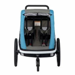Hamax Avenida Twin Fahrradanhänger Petrol Blau Mit Federung - Inkl. Deichsel & Buggyrad 11 Hamax Avenida Twin Fahrradanhänger Petrol Blau Mit Federung - Inkl. Deichsel & Buggyrad -Kinderwagen ham400010 avenida petrolblue stroller wheel front 1