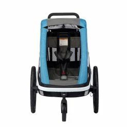 Hamax Avenida One Fahrradanhänger Petrol Blau Mit Federung - Inkl. Deichsel & Buggyrad -Kinderwagen ham400014 avenida one petrolblue stroller wheel front 1