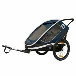 Hamax Outback Fahrradanhänger Navy Blau Inkl. Deichsel & Buggyrad