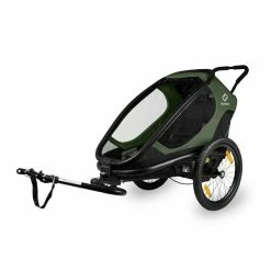 Hamax Outback One Fahrradanhänger Grün / Schwarz Inkl. Deichsel & Buggyrad 8 Hamax Outback One Fahrradanhänger Grün / Schwarz Inkl. Deichsel & Buggyrad -Kinderwagen ham400063 hamax kinderfahrradanhaenger outback one green black