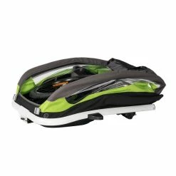 Hamax Traveller Fahrradanhänger Grün/Grau Inkl. Deichsel & Buggyrad -Kinderwagen ham40050 folded 1