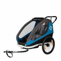 Hamax Traveller Fahrradanhänger Blau/Grau Inkl. Deichsel & Buggyrad
