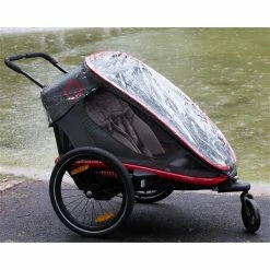 Hamax Avenida One Fahrradanhänger Petrol Blau Mit Federung - Inkl. Deichsel & Buggyrad -Kinderwagen ham490008 rain cover outback avenida gr 5