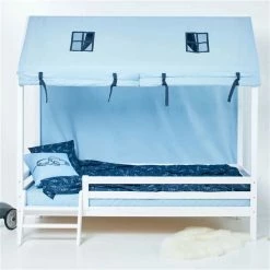 Hoppekids Hausbett ECO Dream 90x200cm Weiß - Mit Leiter -Kinderwagen hausbett 90x200 weiss 1