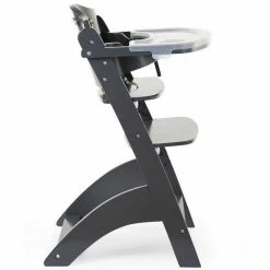 Childhome Lambda 3 Hochstuhl Anthrazit Mit Schutzbügel, Gurtsystem Und Tisch -Kinderwagen hcl3can 17353 1