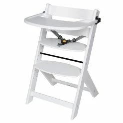 Schardt Domino Hochstuhl Buche Weiß Massiv Inkl. Spielbrett Funktionaler Treppenhochstuhl -Kinderwagen hochstuhl domino weiss mit spielbrett dghl1tunklqxbioh