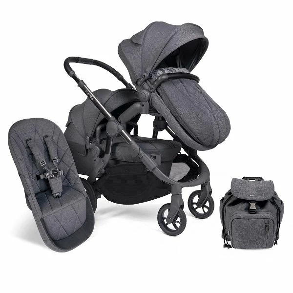 ICandy Orange Double Combo Dark Slate Marl Phantom Geschwisterkinderwagen | Inkl. Praktischem Zubehör 1 ICandy Orange Double Combo Dark Slate Marl Phantom Geschwisterkinderwagen | Inkl. Praktischem Zubehör