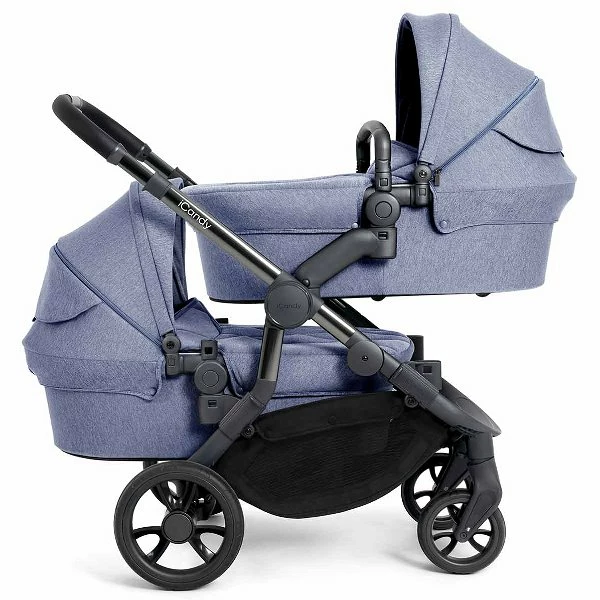 ICandy Orange Twin Combo Mist Blue Marl Phantom Zwillingskinderwagen | Inkl. Praktischem Zubehör 2 ICandy Orange Twin Combo Mist Blue Marl Phantom Zwillingskinderwagen | Inkl. Praktischem Zubehör – Bild 2