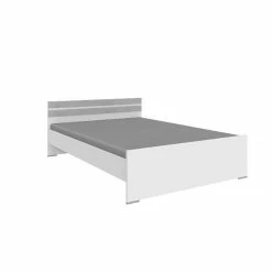 Wimex Joker Jugendbett 120x200 Cm Weiß / Beton-Nachbildung Lichtgrau