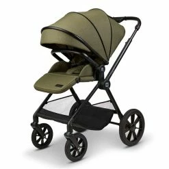 Moon Clicc Kombi-Kinderwagen Moss Green Melange Zubehör Bundle -Kinderwagen k24 clicc 63980800 sportsitzsonnenverdeck mossgreenmelange 802 8frontleft 1