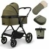 Moon Clicc Kombi-Kinderwagen Moss Green Melange Zubehör Bundle