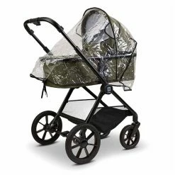Moon Clicc Kombi-Kinderwagen Moss Green Melange Zubehör Bundle -Kinderwagen k24 clicc 63980800 wanneregenverdeck mossgreenmelange 802 4 backright 1