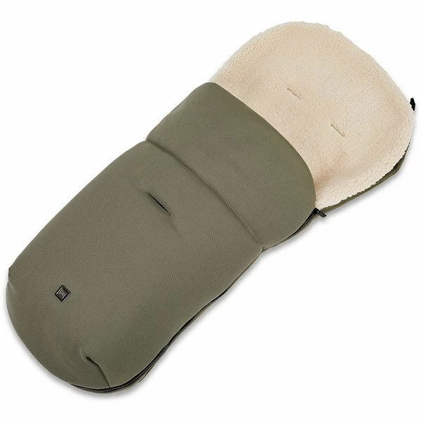 Moon Premium Fußsack Moss Green Mit Wärmendem Kunstfelleinsatz