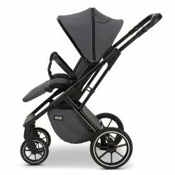 Moon Piú Kombi-Kinderwagen Anthrazit/black Chrome -Kinderwagen k24 piu 64960630 sportsitz anthrazit 644 7 left