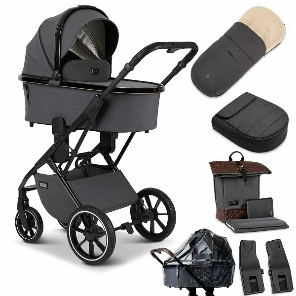Moon Piú Kombi-Kinderwagen Anthrazit/black Chrome Zubehör Bundle 1 Moon Piú Kombi-Kinderwagen Anthrazit/black Chrome Zubehör Bundle