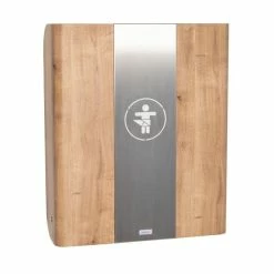 Timkid KAWAmaxi Wandwickeltisch Edelstahl / Eiche Inklusive Wickelmatte | Modern Design