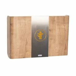 Timkid KAWAQ Wandwickeltisch Edelstahl / Eiche Inklusive Wickelmatte | Horizontal Design