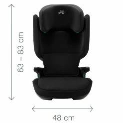 Britax Römer Kidfix M I-Size Cosmos Black Kindersitz Gruppe ECE R 129 / I-Size -Kinderwagen kidfix m i size dimension images angle 03