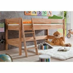 Relita KIM Halbhochbett Buche Massiv Natur Zum Einzelbett Umbaubar - Frachtfrei 15 Relita KIM Halbhochbett Buche Massiv Natur Zum Einzelbett Umbaubar - Frachtfrei -Kinderwagen kim natur gr 1
