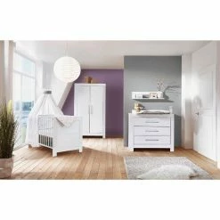 Schardt Nordic White Kinderzimmer Mit Umbauseiten Zweitüriger Schrank - Dekor Weiß