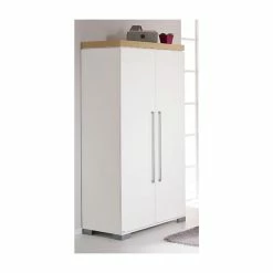 Paidi Kira Kleiderschrank 2 Türen Nebraska Türen Kreideweiß - Versandkostenfrei