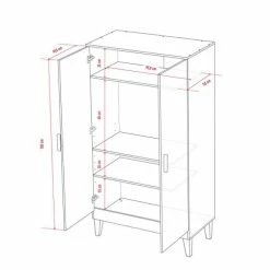 VOX Lounge Kinderzimmer Grau/eiche -Kinderwagen kleiderschrank strichzeichnung 3