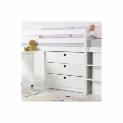 Relita ALEX Halbhochbett Buche Massiv Weiß Viel Zubehör Wählbar - Frachtfrei -Kinderwagen kommode kim weiss gr 1