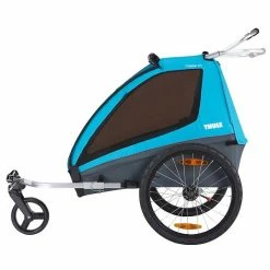 Thule Coaster XT Kinderanhänger Blue Umbaubar Zum Fahrradanhänger Und Kinderwagen 8 Thule Coaster XT Kinderanhänger Blue Umbaubar Zum Fahrradanhänger Und Kinderwagen -Kinderwagen large thule coaster xt blue side 10101803