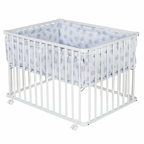 Schardt Laufgitter Basic Buche Massiv Weiß 75 X 100 Cm, Mit Laufrollen, Folie Schäfchen Grau 1 Schardt Laufgitter Basic Buche Massiv Weiß 75 X 100 Cm, Mit Laufrollen, Folie Schäfchen Grau