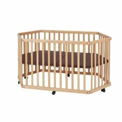 TiSsi Laufgitter Aus Massiv Buche Natur Platzsparend Faltbar -Kinderwagen laufgitter natur 3 gr 1