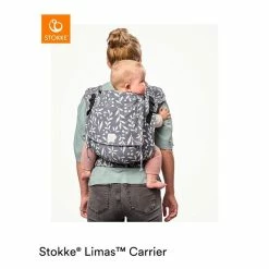 Stokke® Limas™ Plus Babytrage Floral Slate -Kinderwagen limasplus floralslate back 220425 0703 rt 1 1
