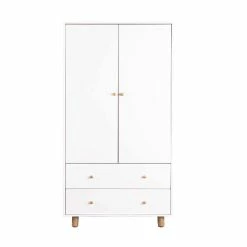 Nature Kid Lina Kleiderschrank Weiß / Kiefer 2-türig
