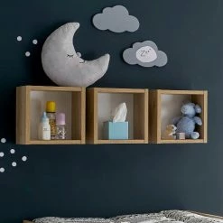 MÄUSBACHER Mäusbacher Micha Hängeregale Dreiteilig Asteiche