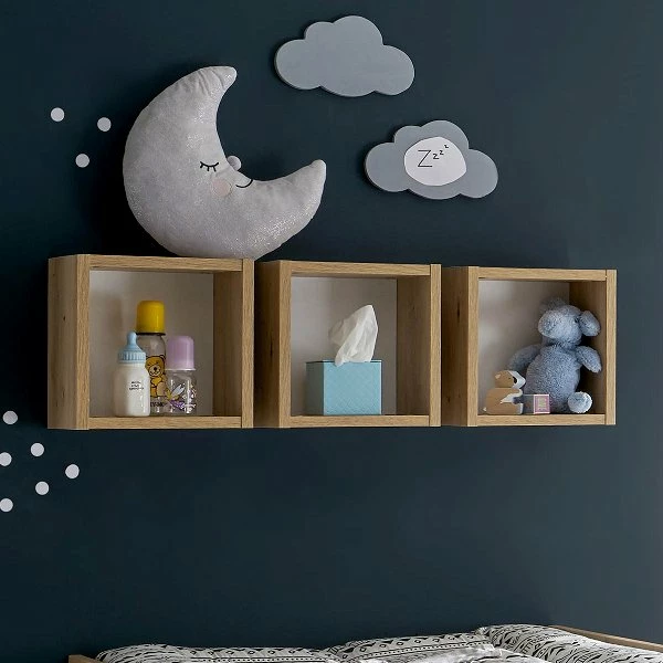 MÄUSBACHER Mäusbacher Micha Hängeregale Dreiteilig Asteiche 1 MÄUSBACHER Mäusbacher Micha Hängeregale Dreiteilig Asteiche