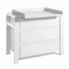 Schardt Milano Weiß Wickelkommode MDF Weiß 3 Schubkästen - Mit Wickelaufsatz