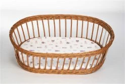 Mionido Stubenwagen Maxi Natur Pyjamabär Flieder Mit Garnierung, Matratze Und Matratzenbezug -Kinderwagen mmm9398 2