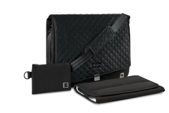 Kinderwagen 13 Moon Premium Wickeltasche Black Mit Wickelauflage, Geldtasche & Befestigungssystem