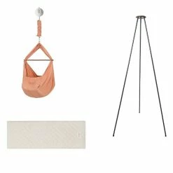 Moonboon Ökologische Federwiegen-Set Desert Mit Motor, Gestell Grau & Kokos-Einleger -Kinderwagen moonboon federwiegen set desert grau