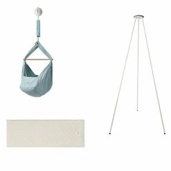 Moonboon Ökologische Federwiegen-Set Ocean Mit Motor, Gestell Weiß & Kokos-Einleger -Kinderwagen moonboon federwiegen set ocean weiss