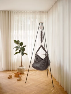 Moonboon Ökologische Federwiegen-Set Stone Mit Motor, Gestell Grau & Kokos-Einleger -Kinderwagen moonboon hammock stone 01 1