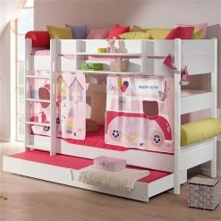 Paidi Ylvie Etagenbett 160 Cm Bettpfosten Kreideweiß Gerade Leiter 120x200 Cm