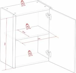 VOX Nature Hängeschrank Eiche -Kinderwagen nature szafka wiszaca rys2