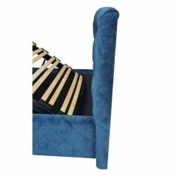 Nature Kid Viana Polsterbett Velour Rosa 90 X 200 Cm Mit Bettkasten -Kinderwagen naturekid polsterbett viana detail seite gr 1