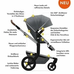 Joolz Kinderwagen Joolz Day+ Kinderwagen Premium Pink Sportwagensitz Und Babywanne -Kinderwagen neu beim day plus2 10